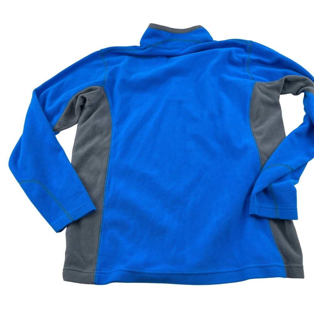 Columbia Mens Blue & Gray 1/4 Zip Fleece Pullover Size M 100% Polyester Warm & L - Picture 7 of 7